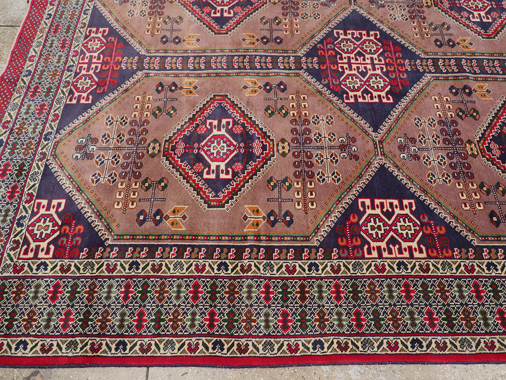 Vintage Persian Turkoman Room Size Carpet, No.33156 - Gsblank