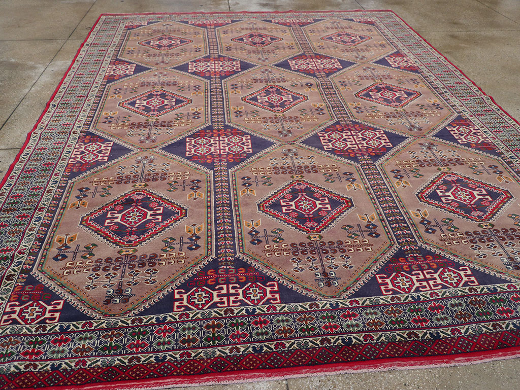 Vintage Persian Turkoman Room Size Carpet, No.33156 - Gsblank