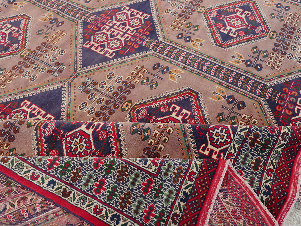 Vintage Persian Turkoman Room Size Carpet, No.33156 - Gsblank