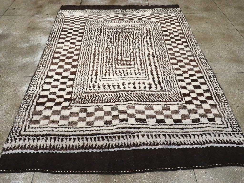 Modern Persian Gabbeh Room Size Carpet, No.33159 - Gsblank