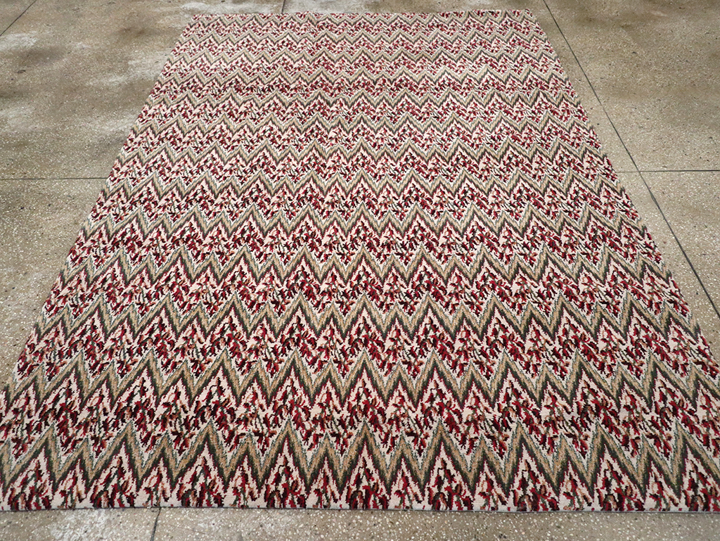 Modern Tibetan Accent Rug, No.33165 - Gsblank