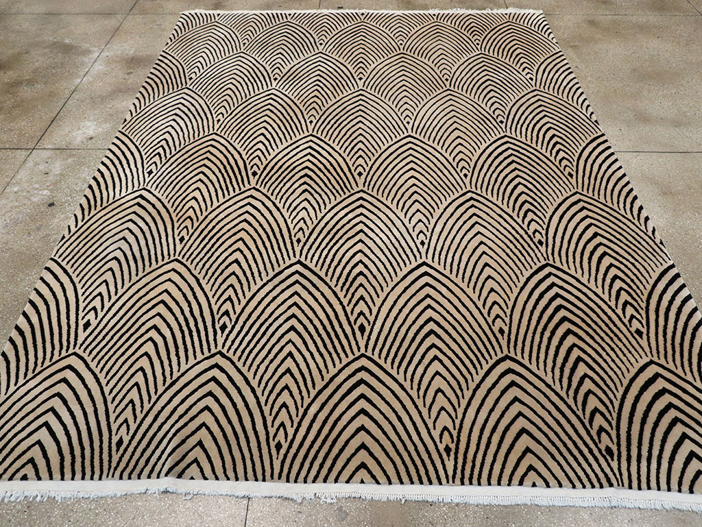 Antique Chinese Art Deco Room Size Carpet, No.33169 - Gsblank