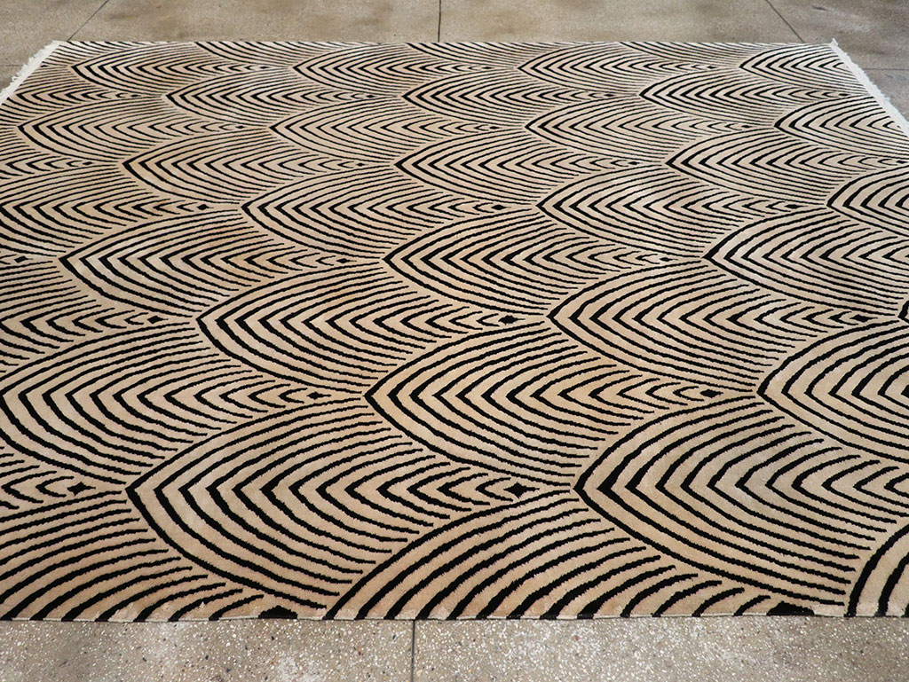 Antique Chinese Art Deco Room Size Carpet, No.33169 - Gsblank