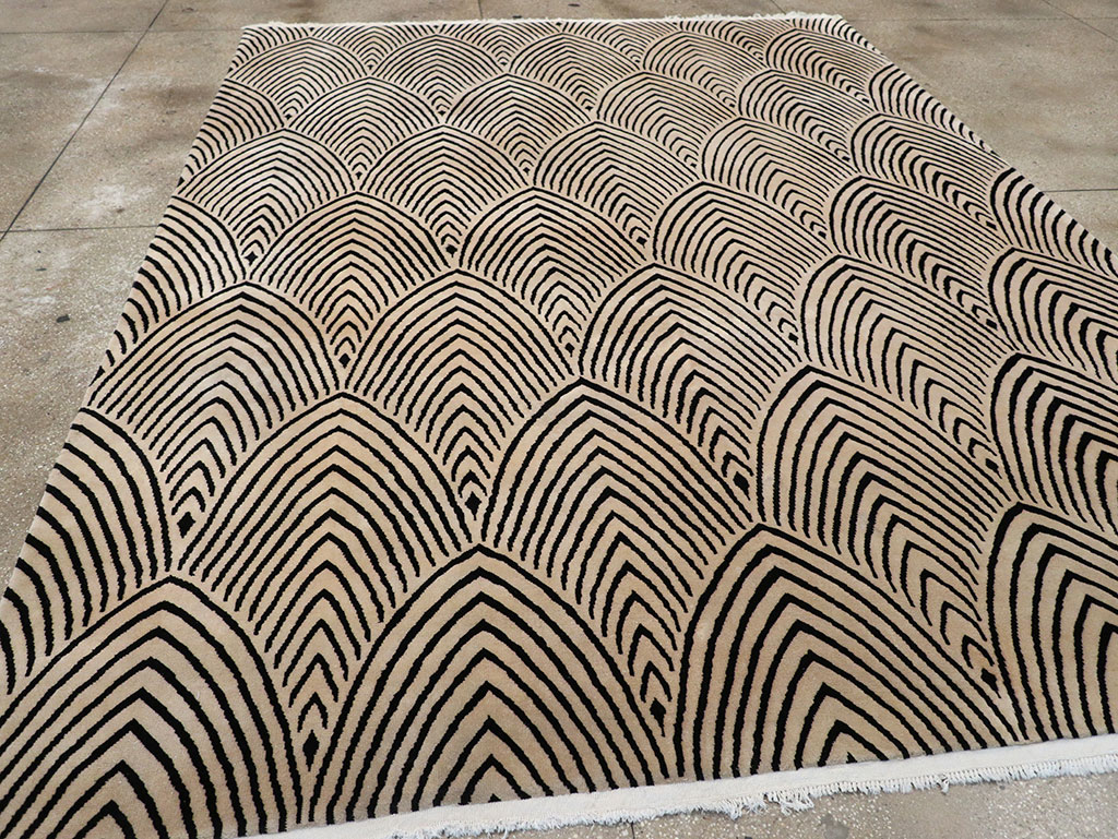 Antique Chinese Art Deco Room Size Carpet, No.33169 - Gsblank