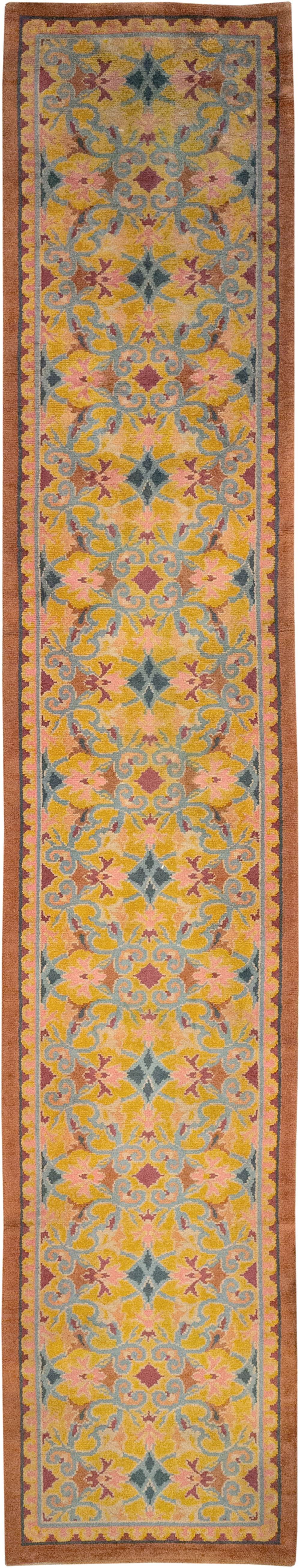 Antique Spanish Savonnerie Long Runner, No.33171 - Gsblank