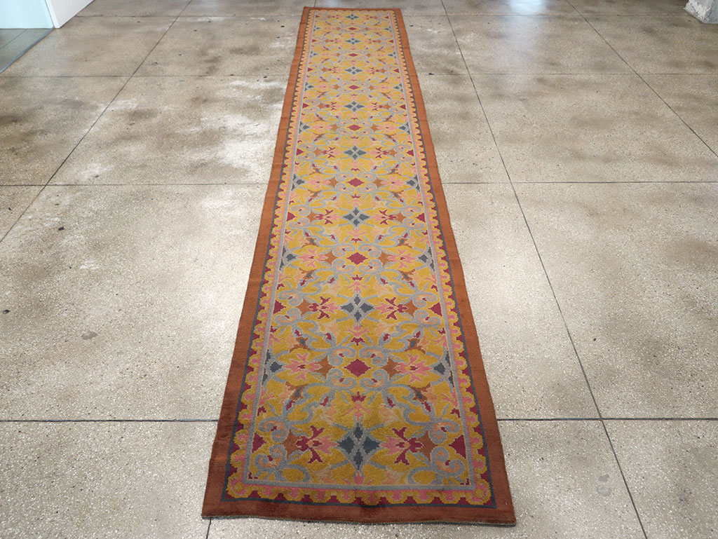 Antique Spanish Savonnerie Long Runner, No.33171 - Gsblank