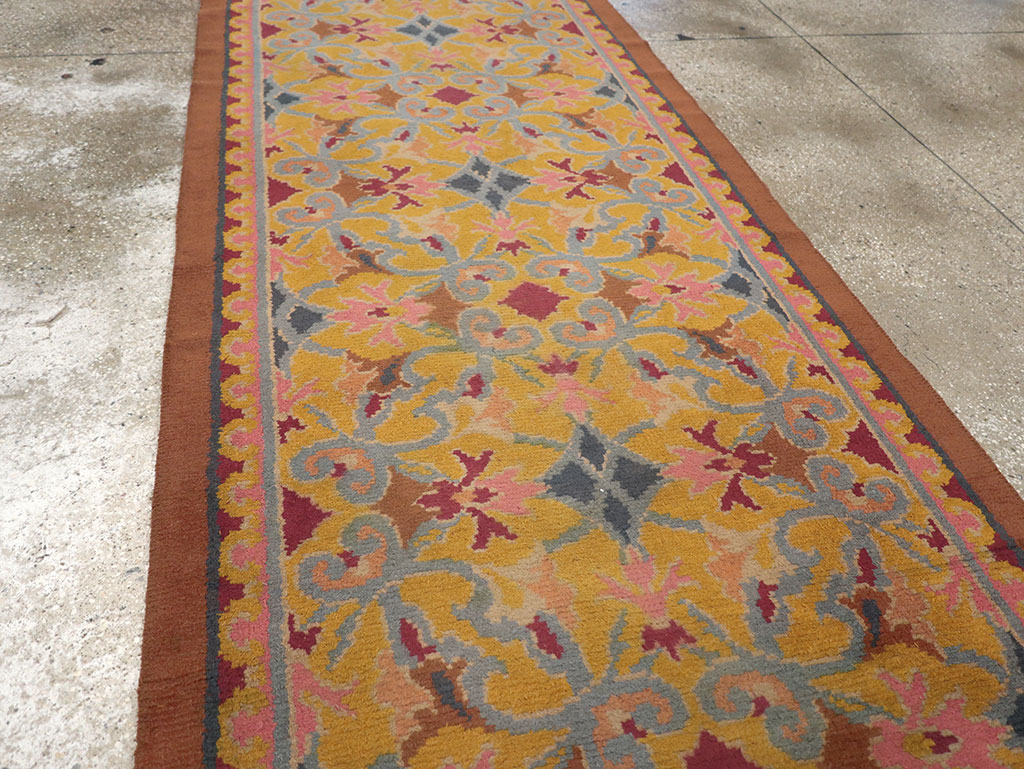 Antique Spanish Savonnerie Long Runner, No.33171 - Gsblank