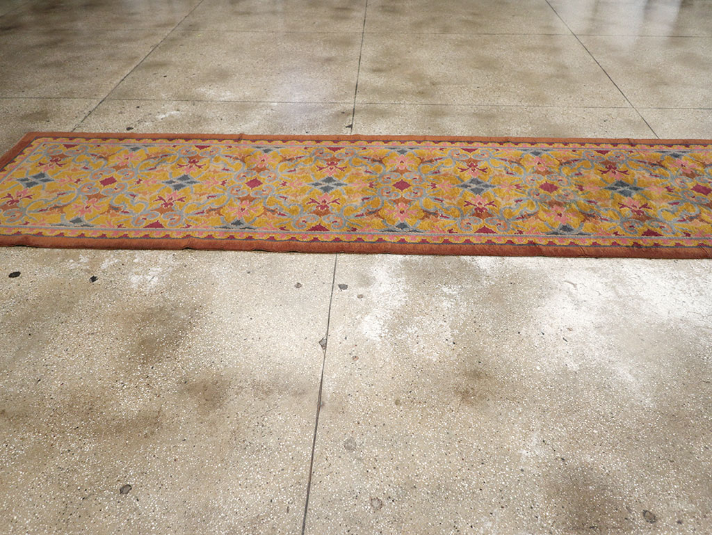 Antique Spanish Savonnerie Long Runner, No.33171 - Gsblank