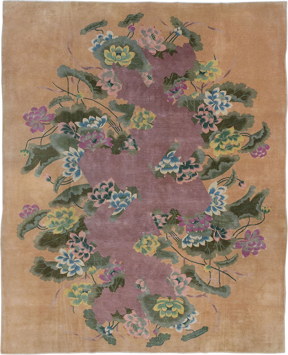 Antique Chinese Art Deco Room Size Carpet, No.33172 - Gsblank
