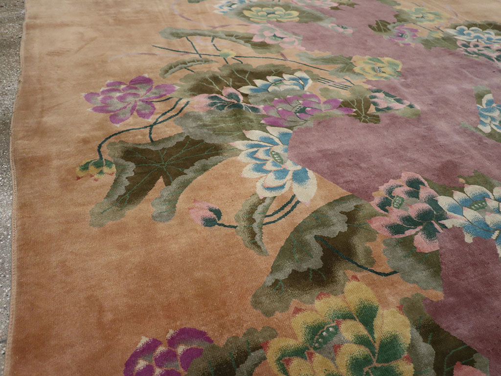 Antique Chinese Art Deco Room Size Carpet, No.33172 - Gsblank