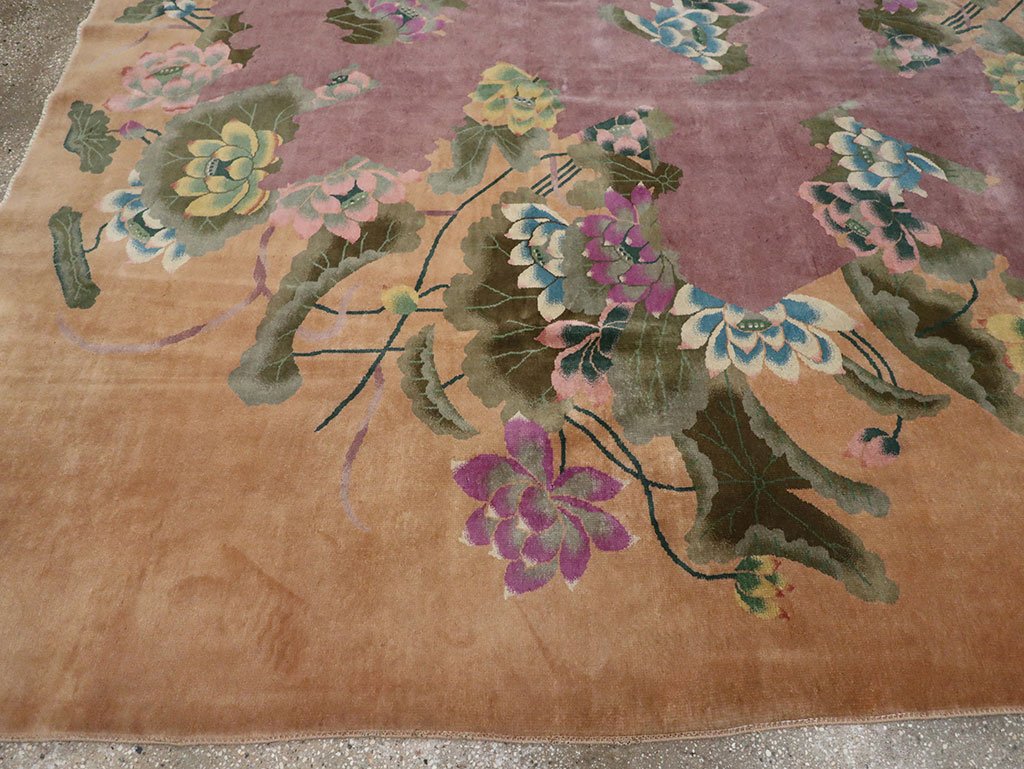Antique Chinese Art Deco Room Size Carpet, No.33172 - Gsblank