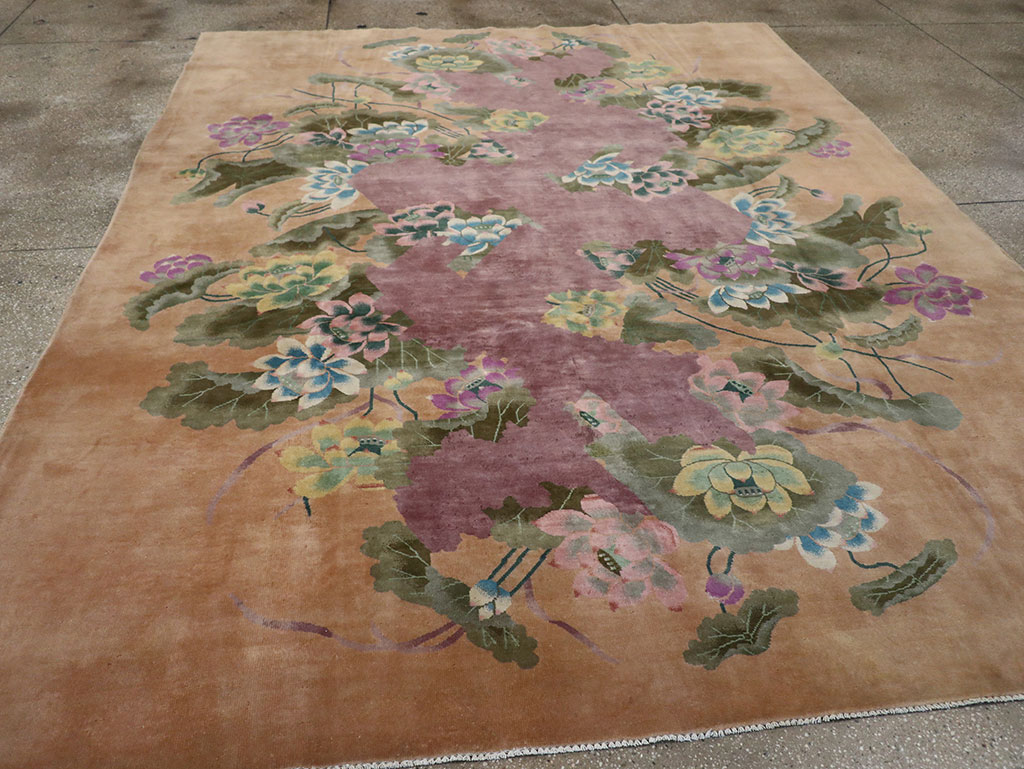 Antique Chinese Art Deco Room Size Carpet, No.33172 - Gsblank