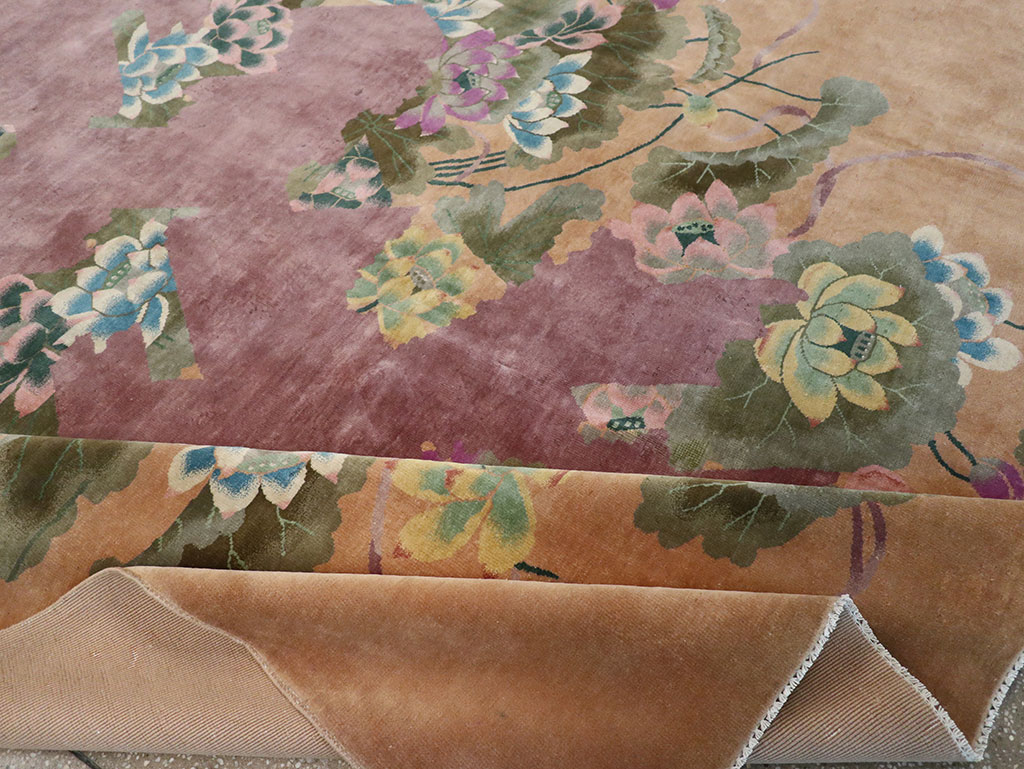 Antique Chinese Art Deco Room Size Carpet, No.33172 - Gsblank
