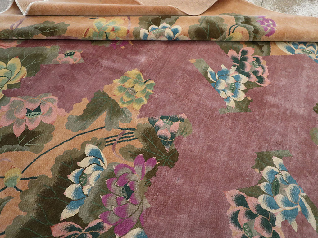 Antique Chinese Art Deco Room Size Carpet, No.33172 - Gsblank