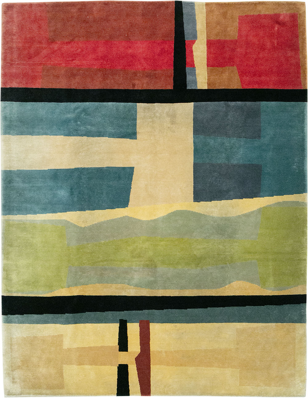 Modern Tibetan Art Deco Room Size Carpet, No.33173 - Gsblank