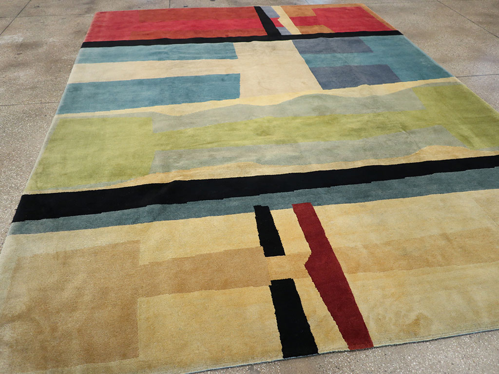 Modern Tibetan Art Deco Room Size Carpet, No.33173 - Gsblank