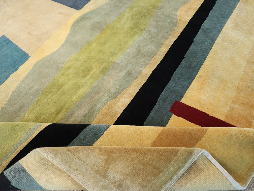 Modern Tibetan Art Deco Room Size Carpet, No.33173 - Gsblank