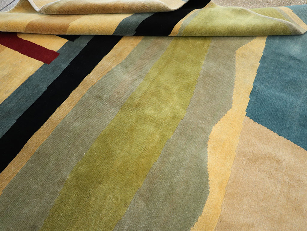 Modern Tibetan Art Deco Room Size Carpet, No.33173 - Gsblank