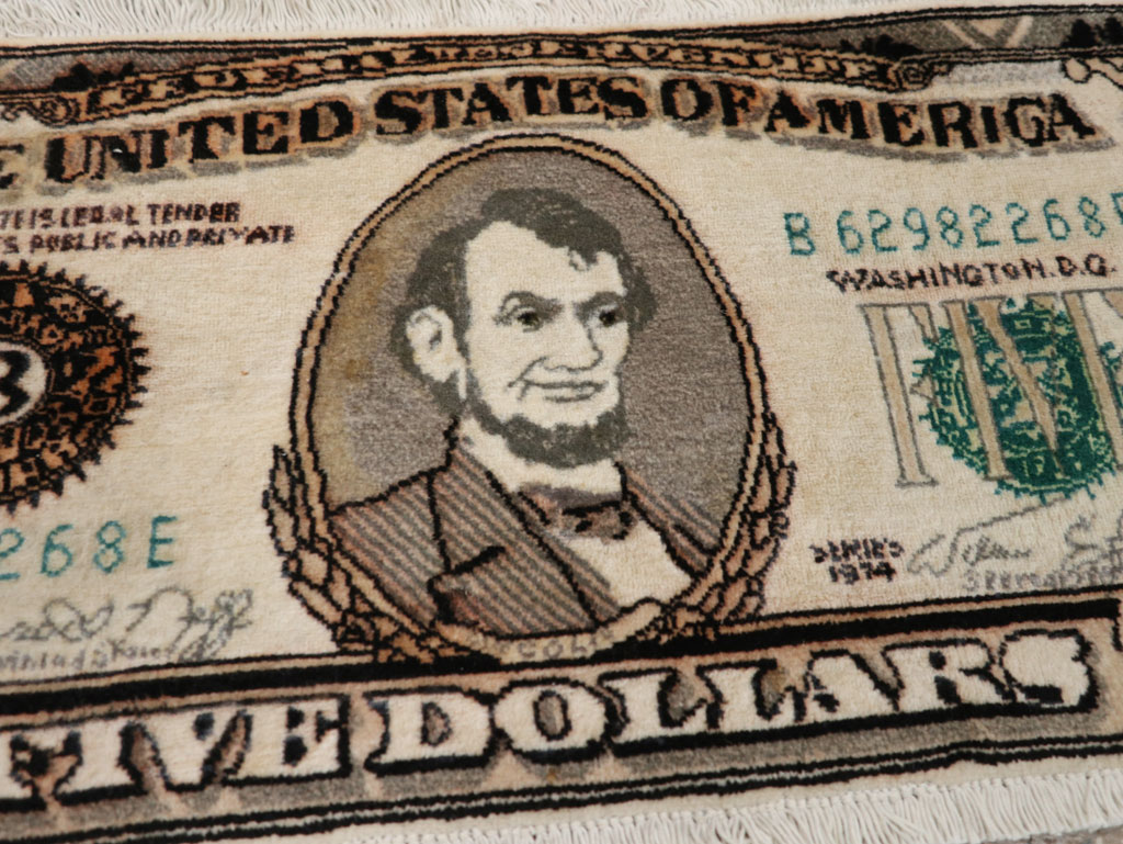 Modern Persian Tabriz Pictorial Rug, No.33180 - Gsblank