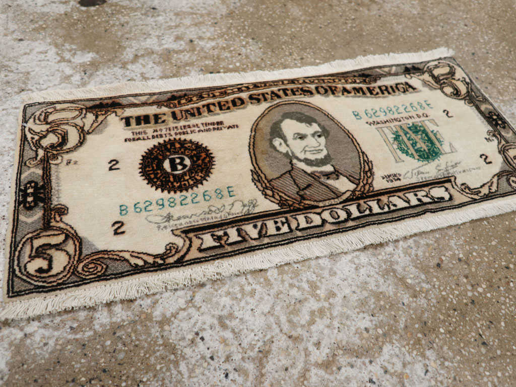 Modern Persian Tabriz Pictorial Rug, No.33180 - Gsblank