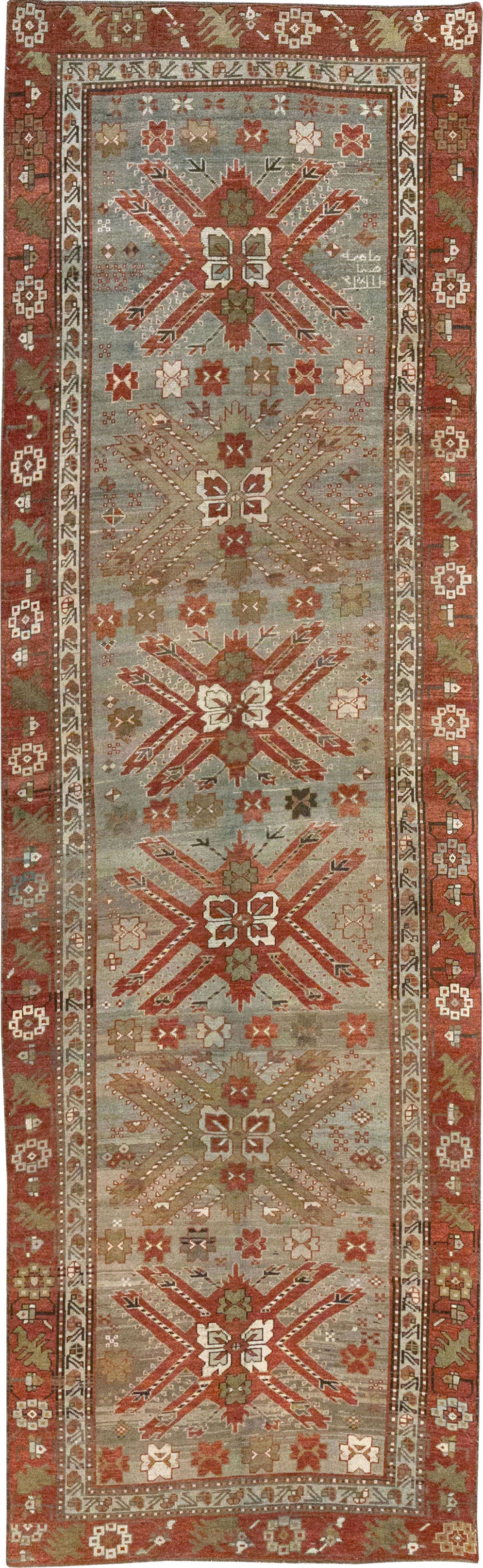 Antique Caucasian Kazak Runner, No.33183 - Gsblank