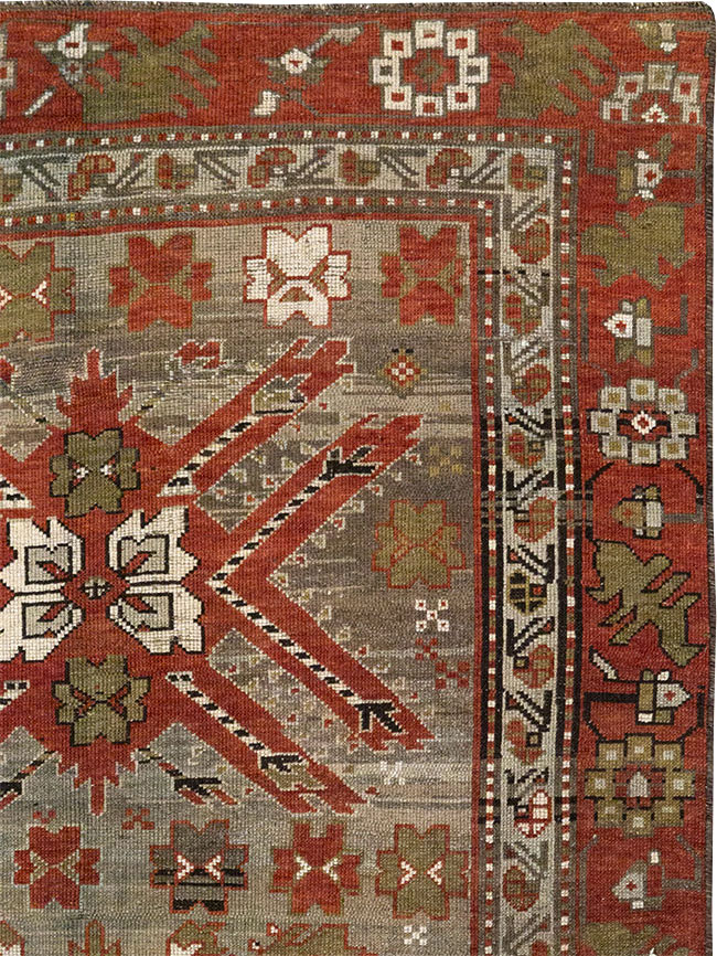 Antique Caucasian Kazak Runner, No.33183 - Gsblank