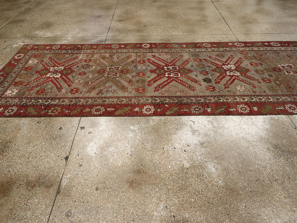 Antique Caucasian Kazak Runner, No.33183 - Gsblank
