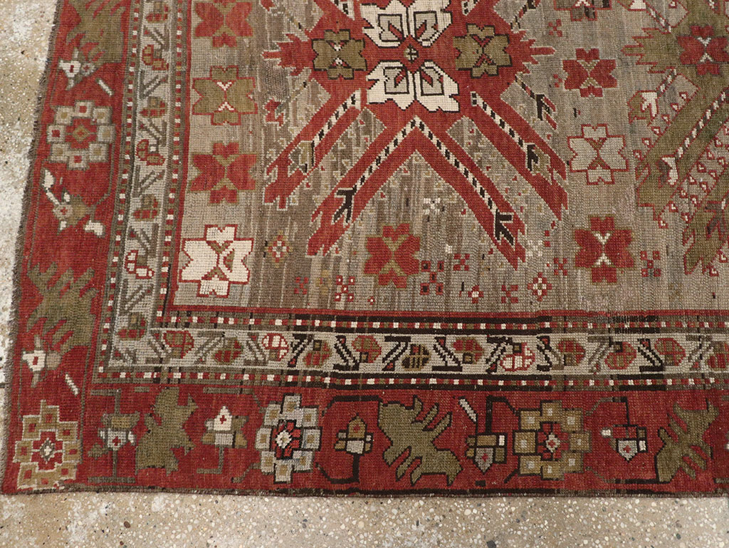 Antique Caucasian Kazak Runner, No.33183 - Gsblank