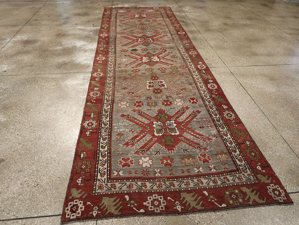 Antique Caucasian Kazak Runner, No.33183 - Gsblank
