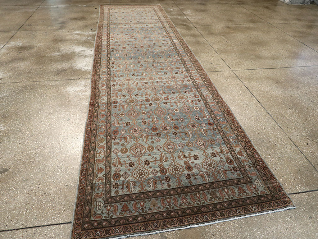 Antique Persian Malayer Long Runner, No.33187 - Gsblank