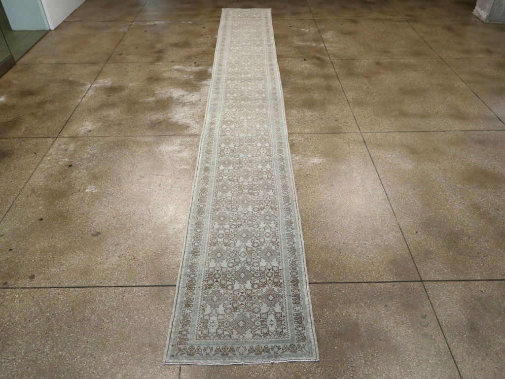Antique Persian Malayer Long Runner, No.33188 - Gsblank