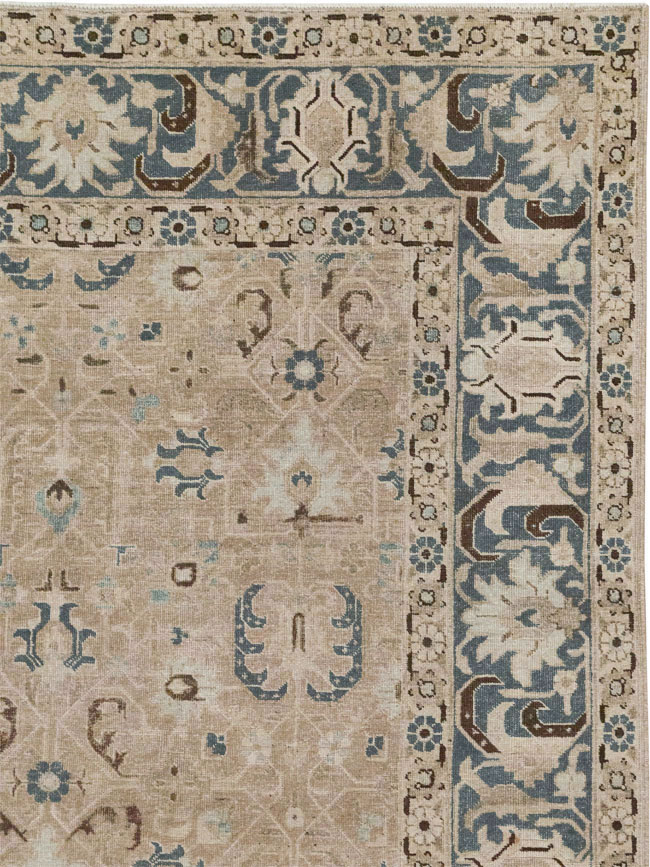 Antique Persian Tabriz Room Size Carpet, No.33190 - Gsblank