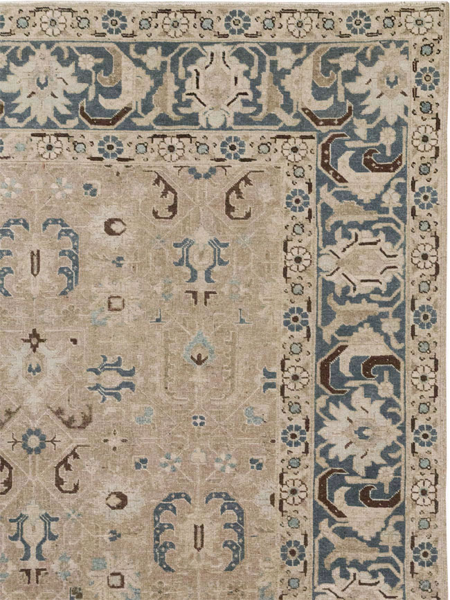Antique Persian Tabriz Room Size Carpet, No.33190 - Gsblank