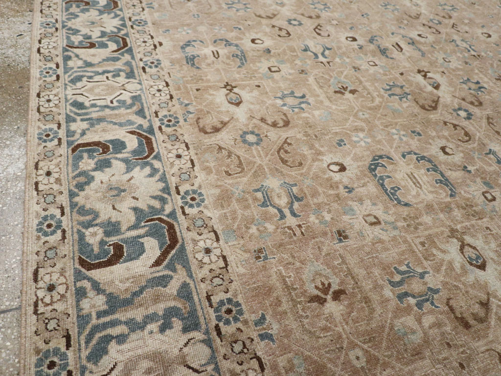 Antique Persian Tabriz Room Size Carpet, No.33190 - Gsblank