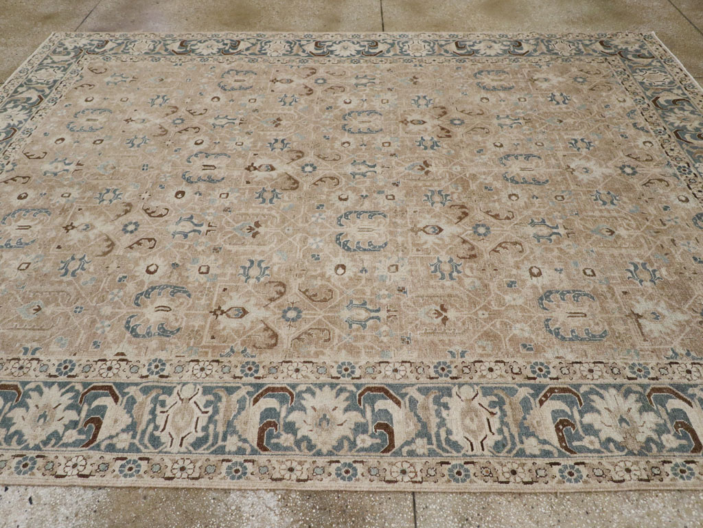 Antique Persian Tabriz Room Size Carpet, No.33190 - Gsblank