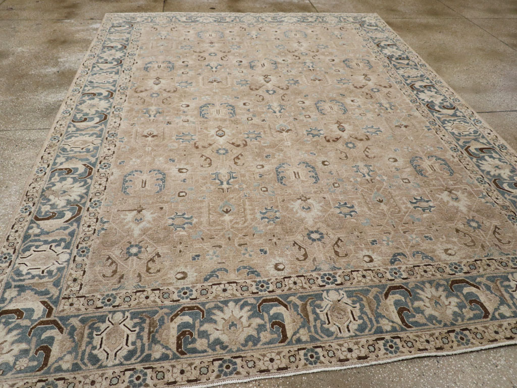 Antique Persian Tabriz Room Size Carpet, No.33190 - Gsblank