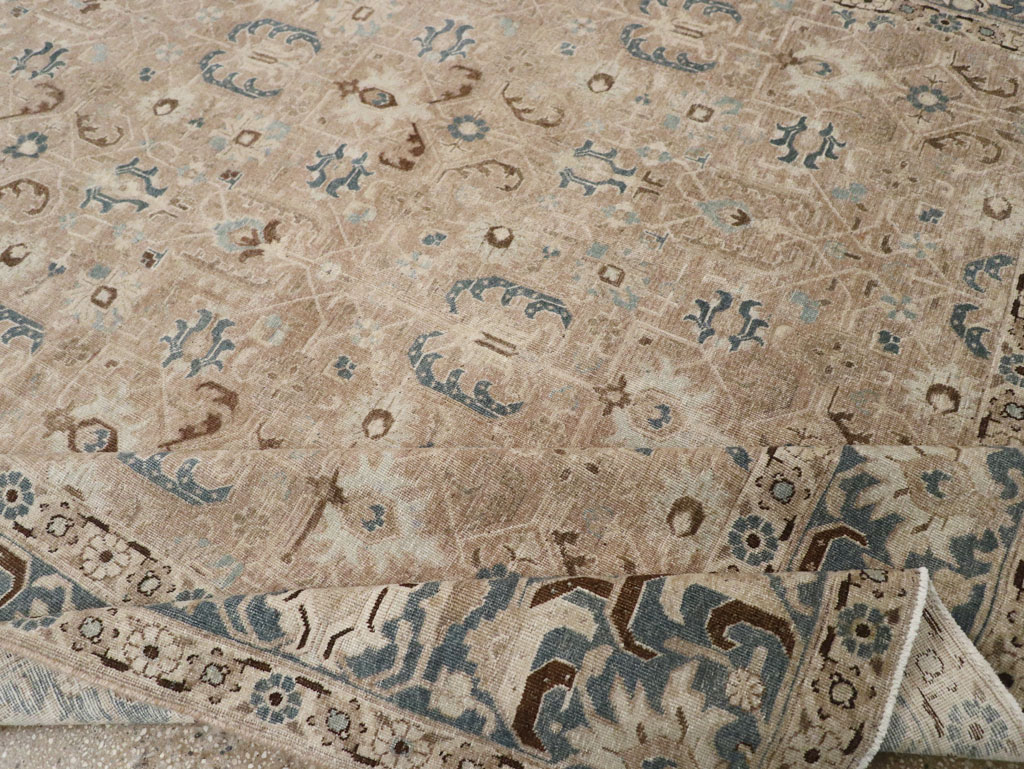 Antique Persian Tabriz Room Size Carpet, No.33190 - Gsblank