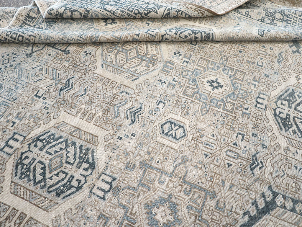 Vintage Persian Karajeh Accent Carpet, No.33194 - Gsblank