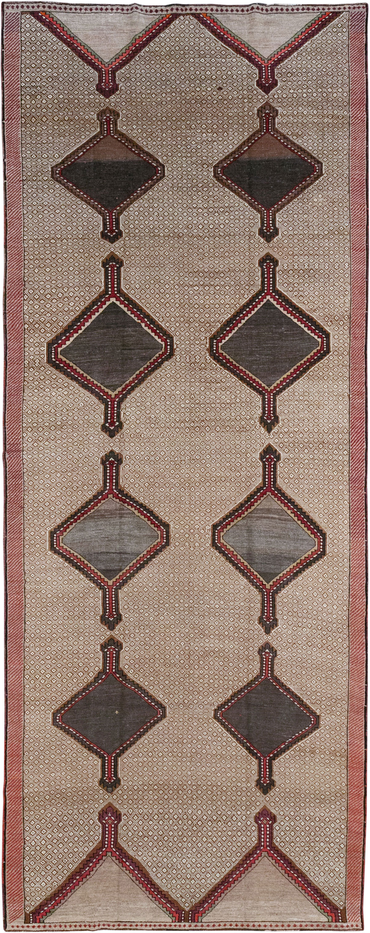 Vintage Turkish Anatolian Wide Gallery Runner, No.33203 - Gsblank