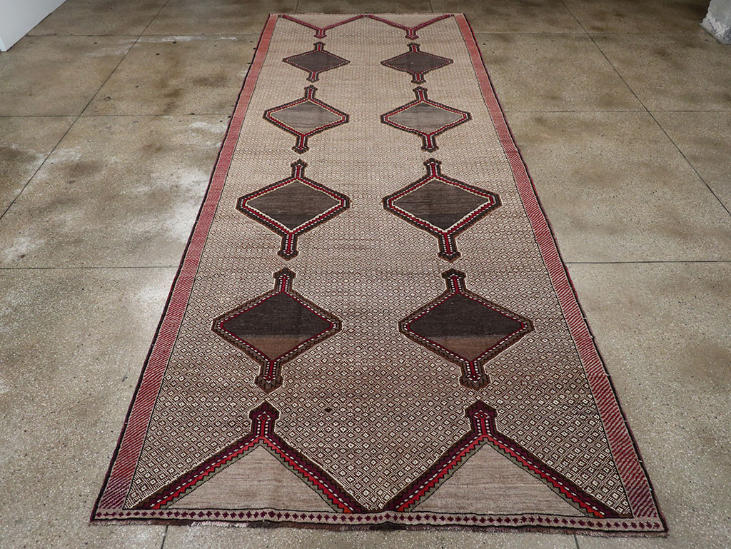 Vintage Turkish Anatolian Wide Gallery Runner, No.33203 - Gsblank