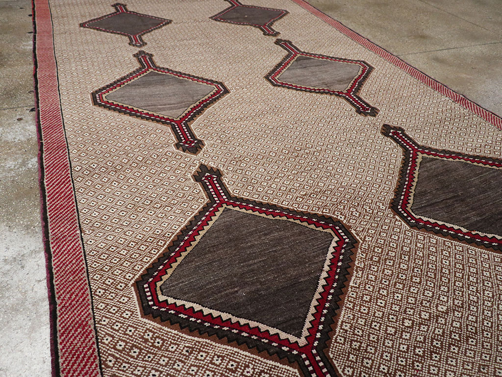 Vintage Turkish Anatolian Wide Gallery Runner, No.33203 - Gsblank