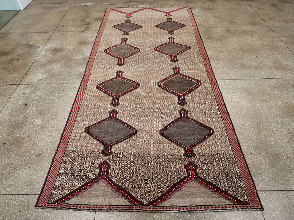 Vintage Turkish Anatolian Wide Gallery Runner, No.33204 - Gsblank