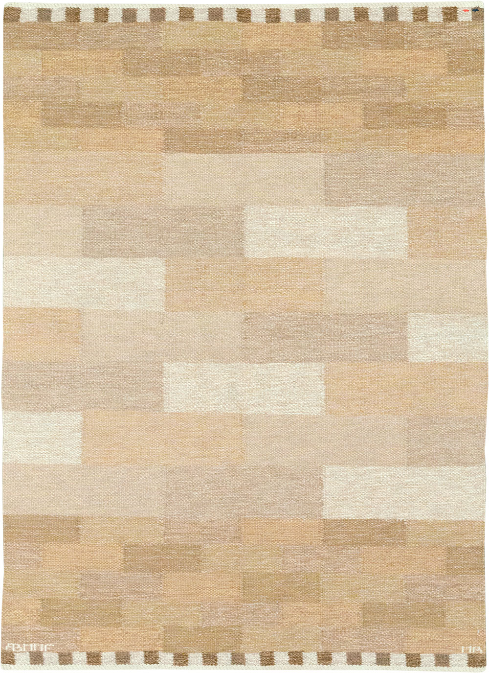 Vintage Swedish Flatweave Kilim Rug, No.33209 - Gsblank