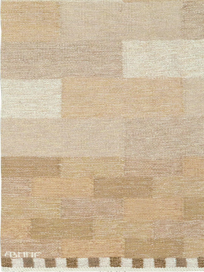 Vintage Swedish Flatweave Kilim Rug, No.33209 - Gsblank