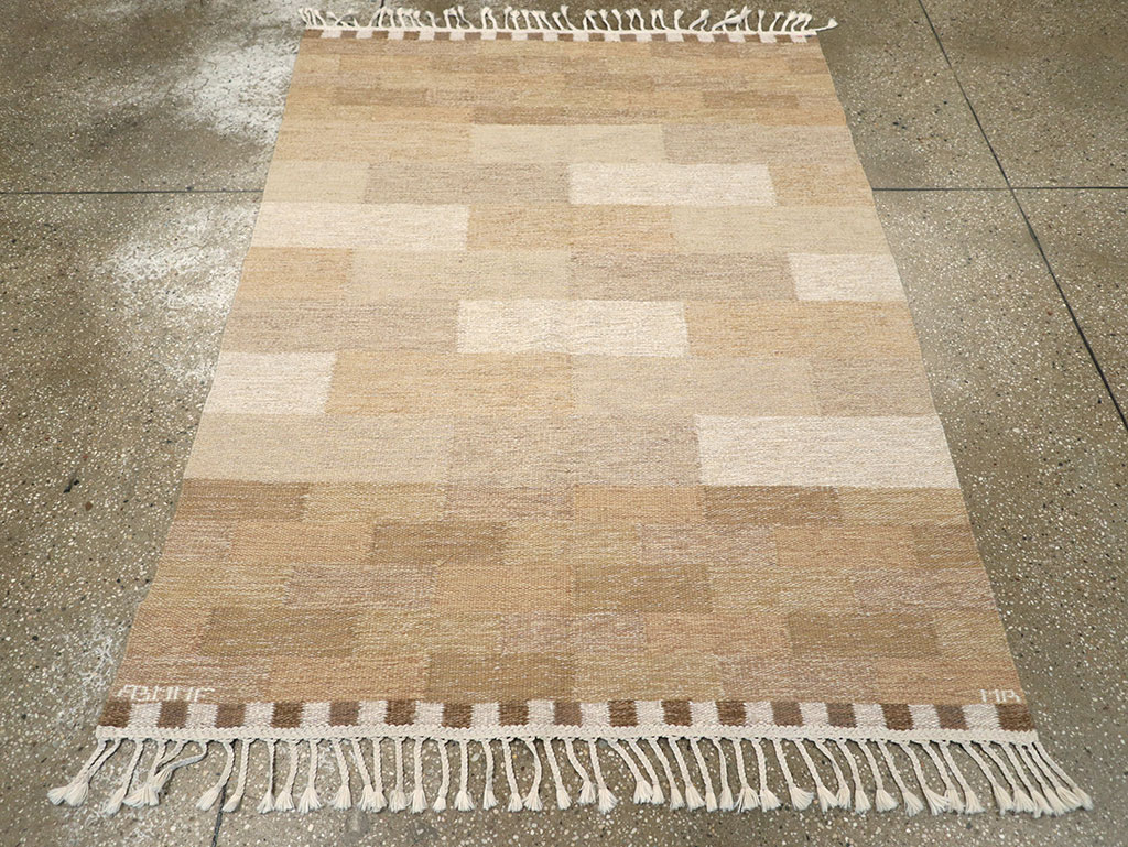 Vintage Swedish Flatweave Kilim Rug, No.33209 - Gsblank