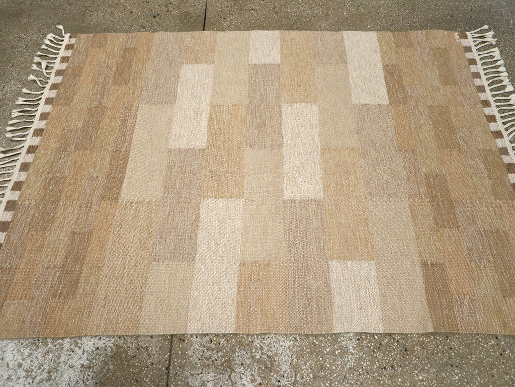 Vintage Swedish Flatweave Kilim Rug, No.33209 - Gsblank