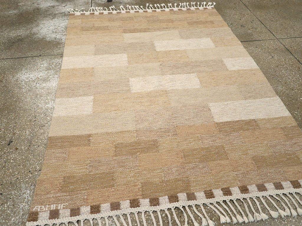 Vintage Swedish Flatweave Kilim Rug, No.33209 - Gsblank