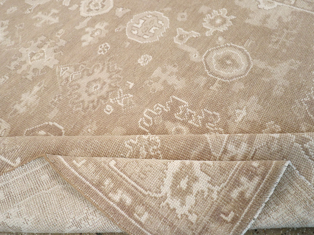 Modern Turkish Oushak Accent Carpet, No.33213 - Gsblank