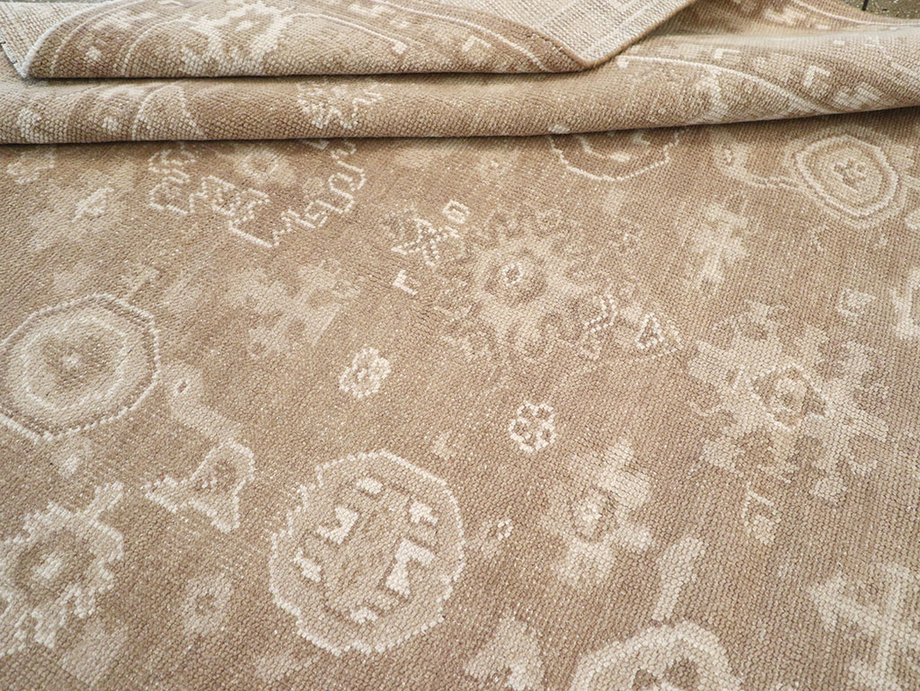 Modern Turkish Oushak Accent Carpet, No.33213 - Gsblank