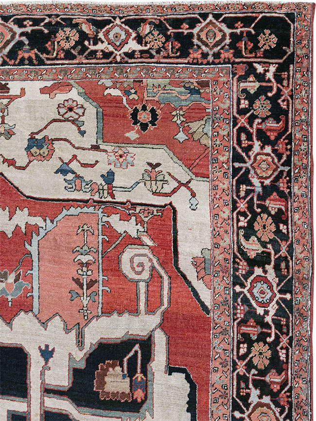 Antique Persian Serapi Room Size Carpet, No.33215 - Gsblank